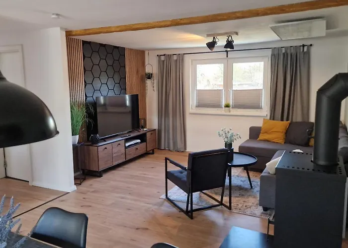 Holiday home Seeoase - 70qm - Kamin -terrassen - Parkplatz - Badestelle Fusslaeufig Joachimsthal